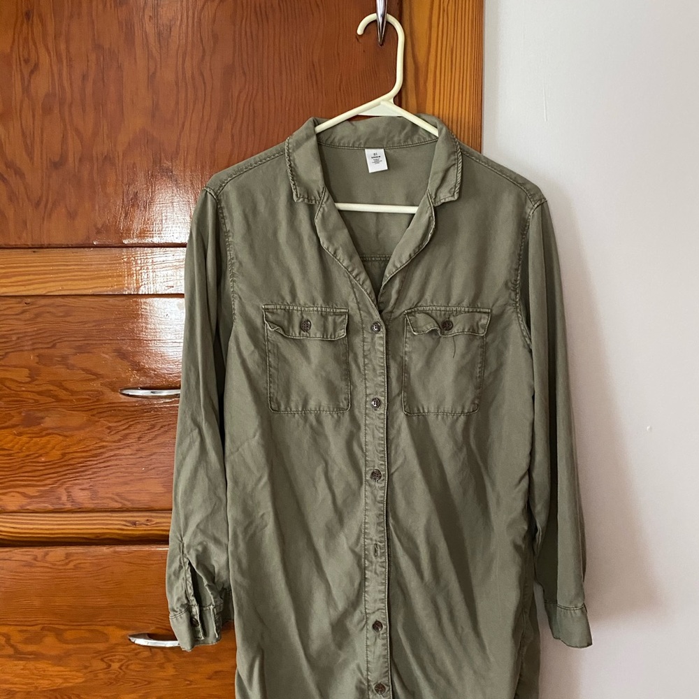 H&M casual military shirtdress